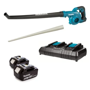 Makita DUB186 18V Li-Ion Batteridrivet Lövblåsset (2x 5,0Ah) – 192 km/h – Inkl. Blåsrör